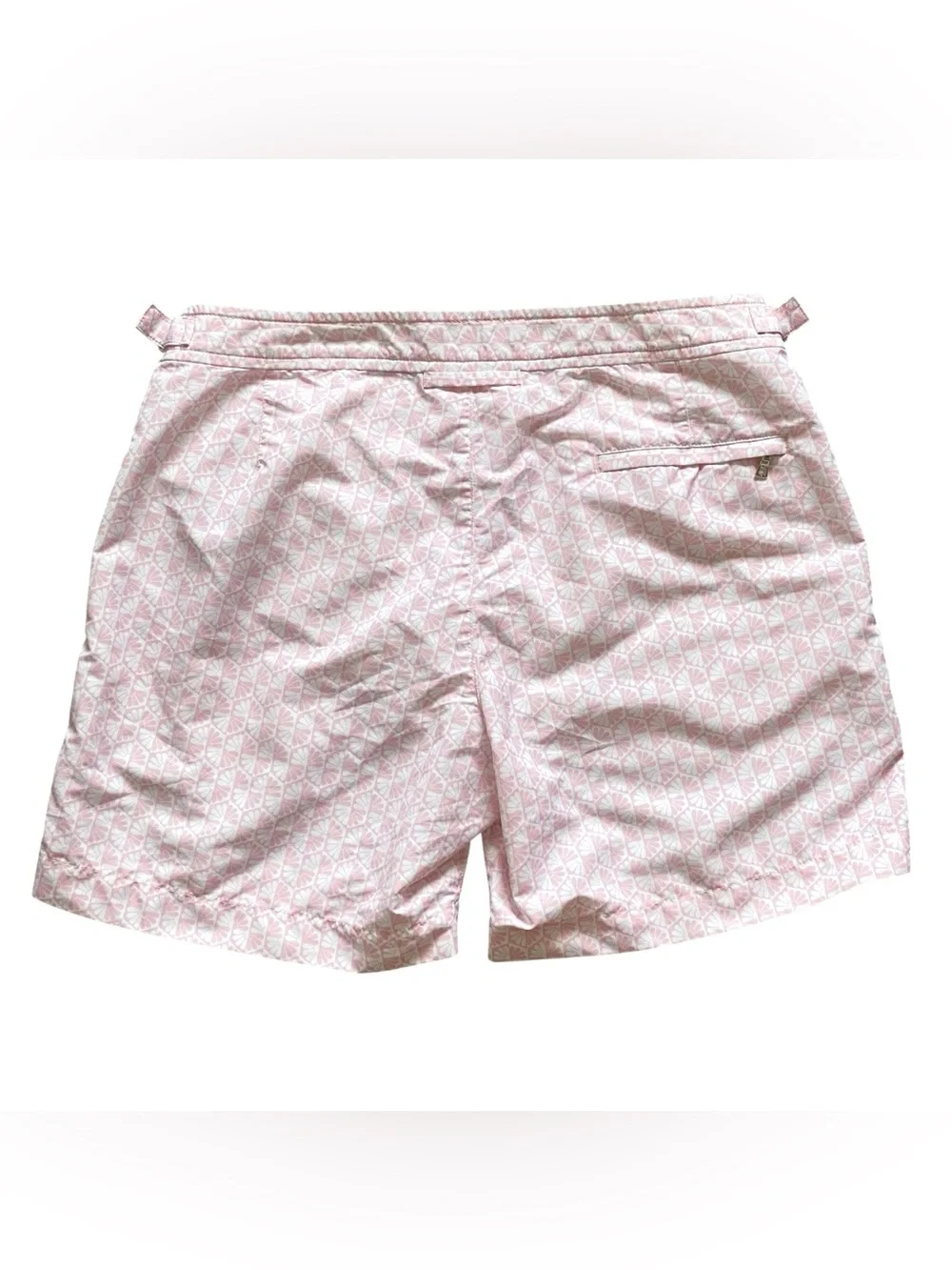 Orlebar Brown Bulldog Otaru Swim Shorts 32 SS23 Pink Geometric Print Fasteners